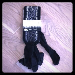 NWT Kensie black lace tights, S/M